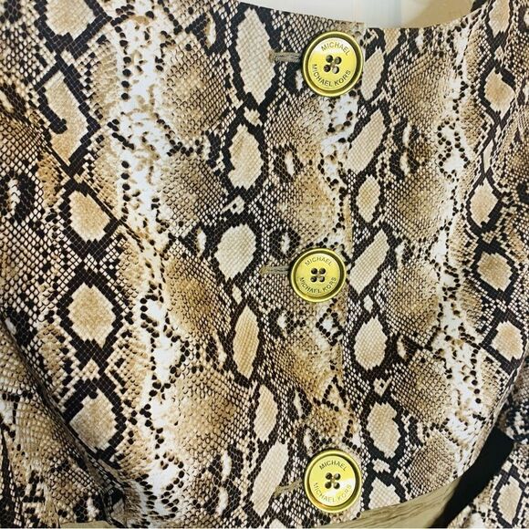 MICHAEL MICHAEL KORS Snakeskin Open Back Dress Size 10 - Picture 4 of 11
